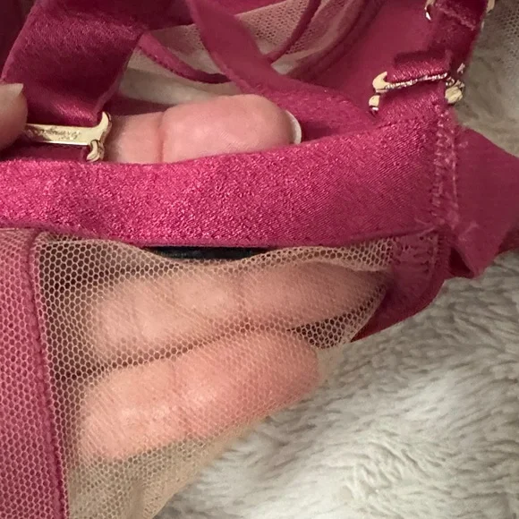 Honey Birdette Stephanie Red Bra Thong Set - 36DDD/F - Picture 9 of 13